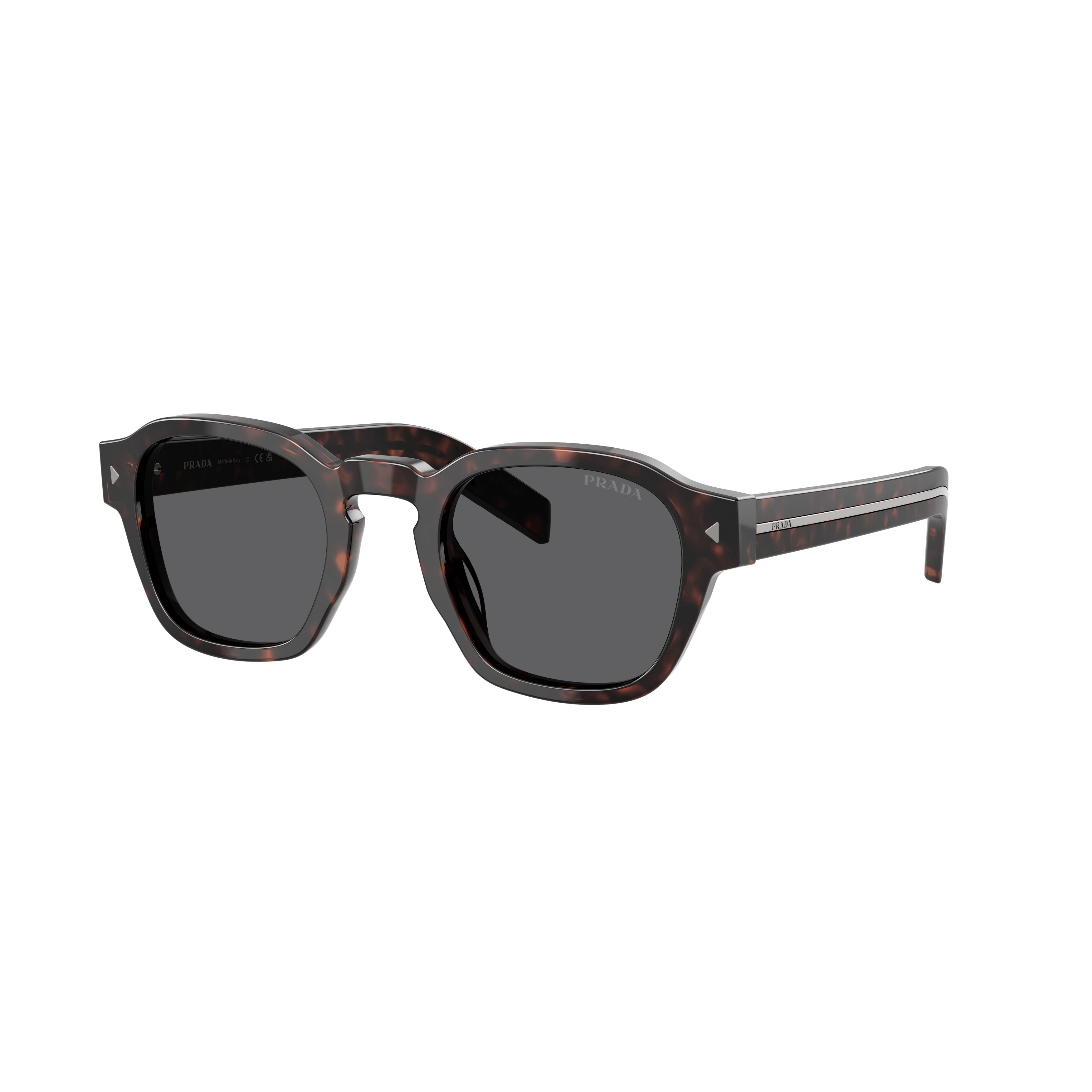 0pr A16s Tortoiseshell Geometric Sunglasses with Thick Temples