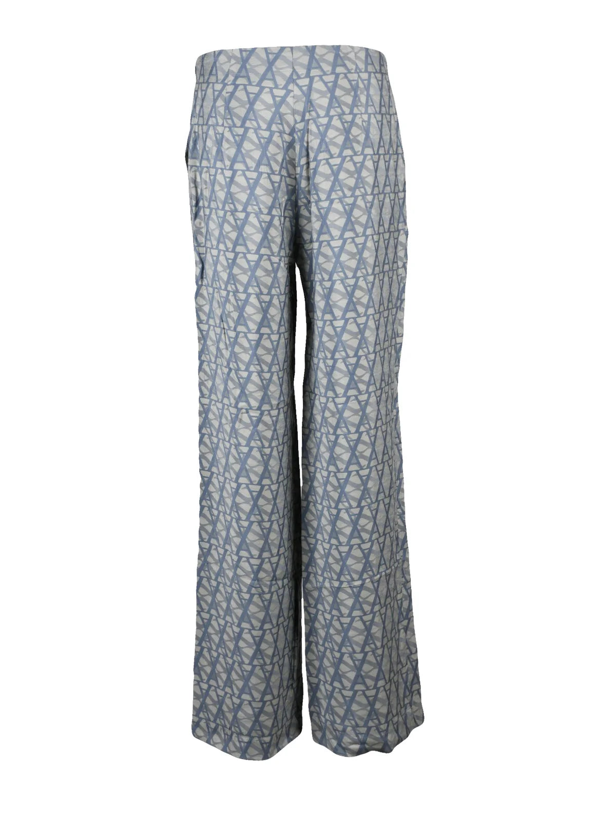 Alessia Santi Palazzo Trousers - Grey/Sky Blue