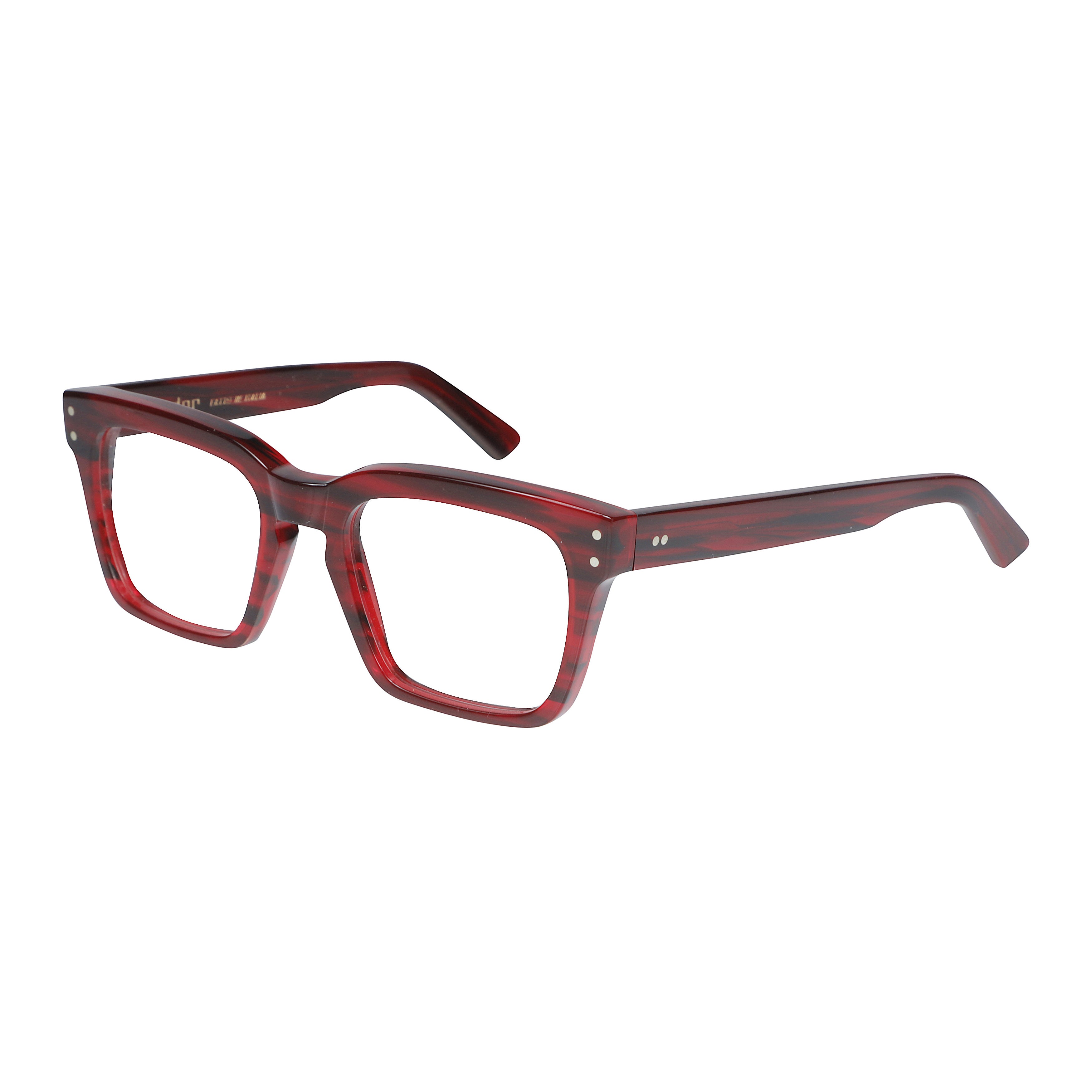 Truman Translucent Deep Red Tortoiseshell Square Frame Eyeglasses