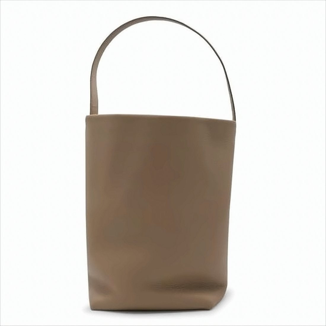 Structured Brown Calf Leather Tote