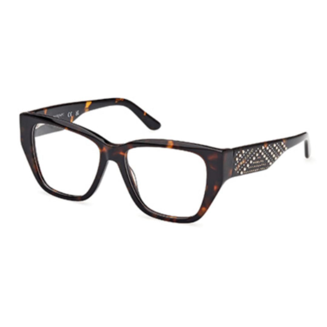 Gm50019 Oversized Tortoiseshell Acetate Eyeglasses with Geometric Temples
