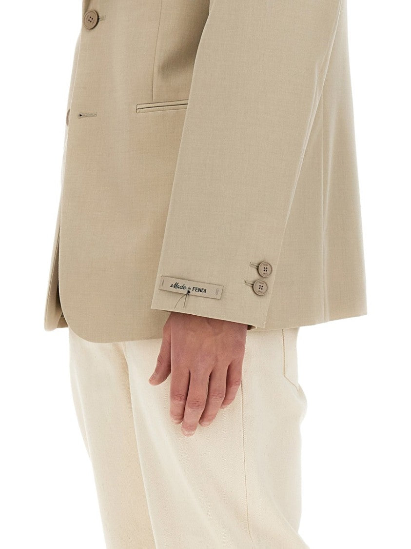 Tailored Wool Jacket With Notched Lapel