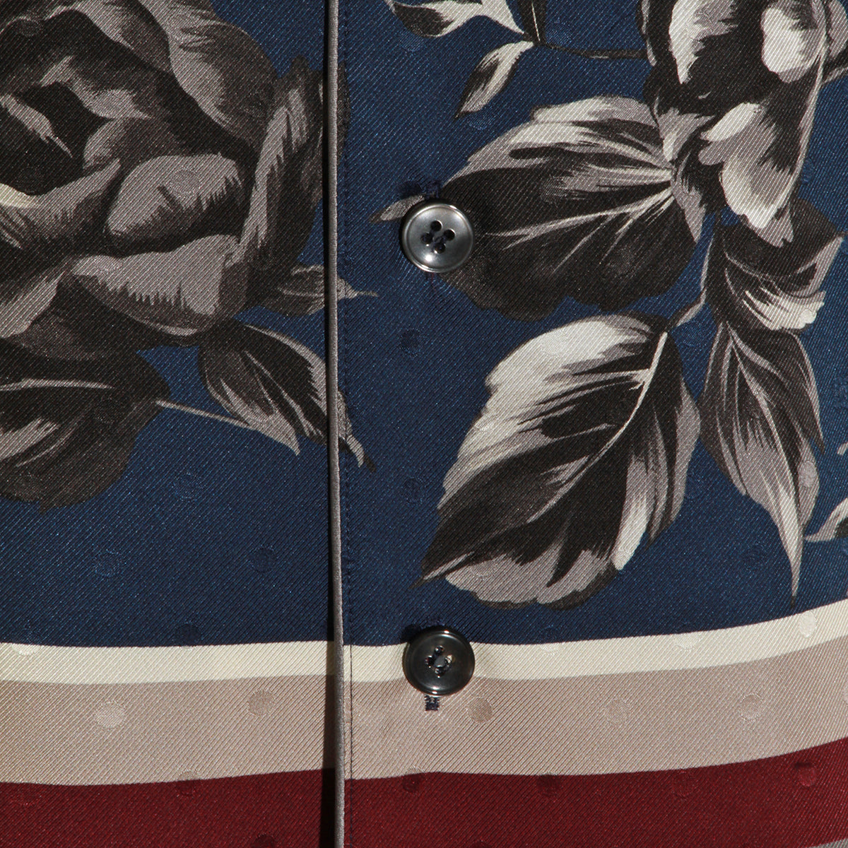 Floral Short-Sleeve Shirt With Contrasting Collar