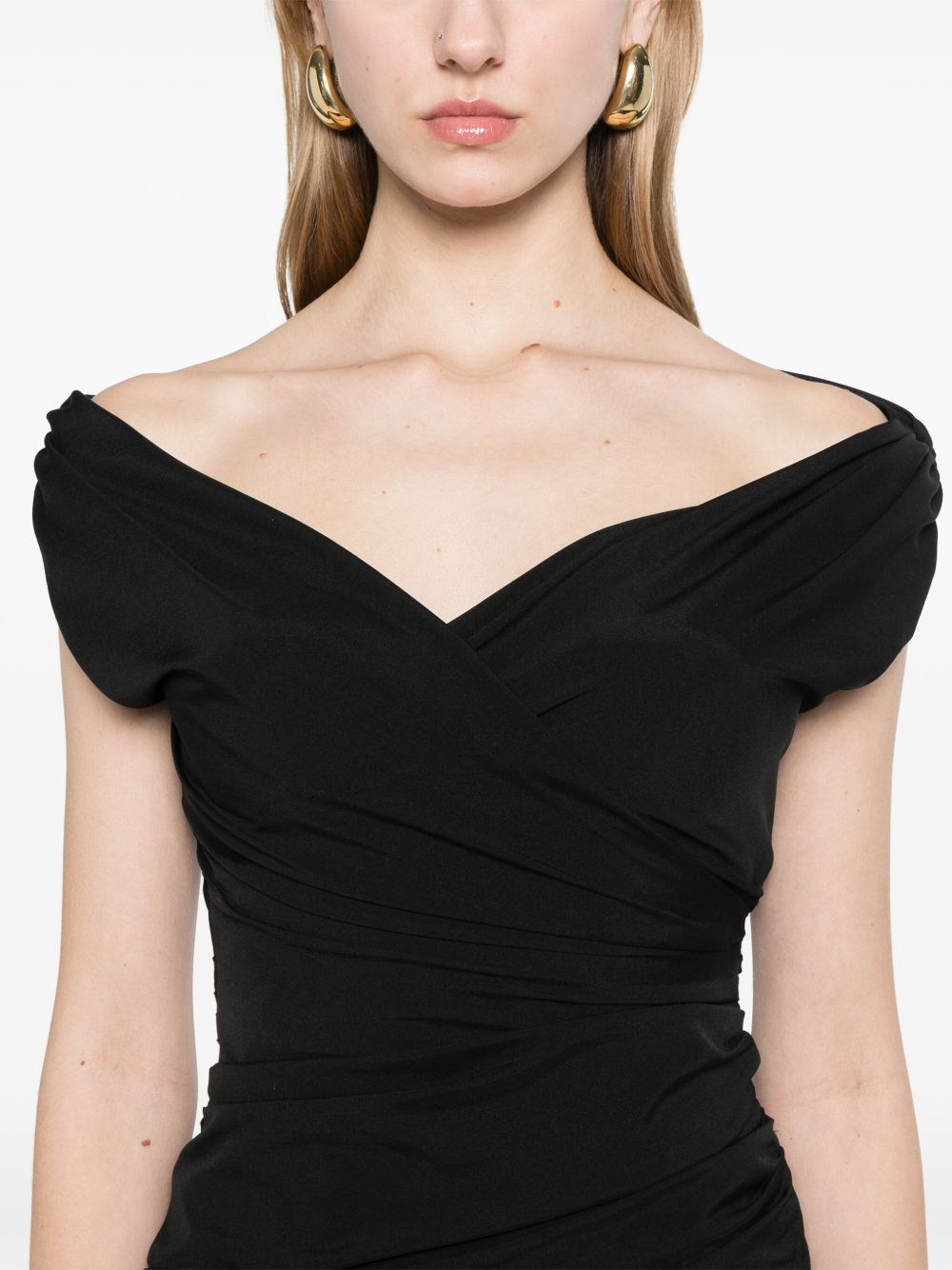 Maxi Dress with Ruched Bodice