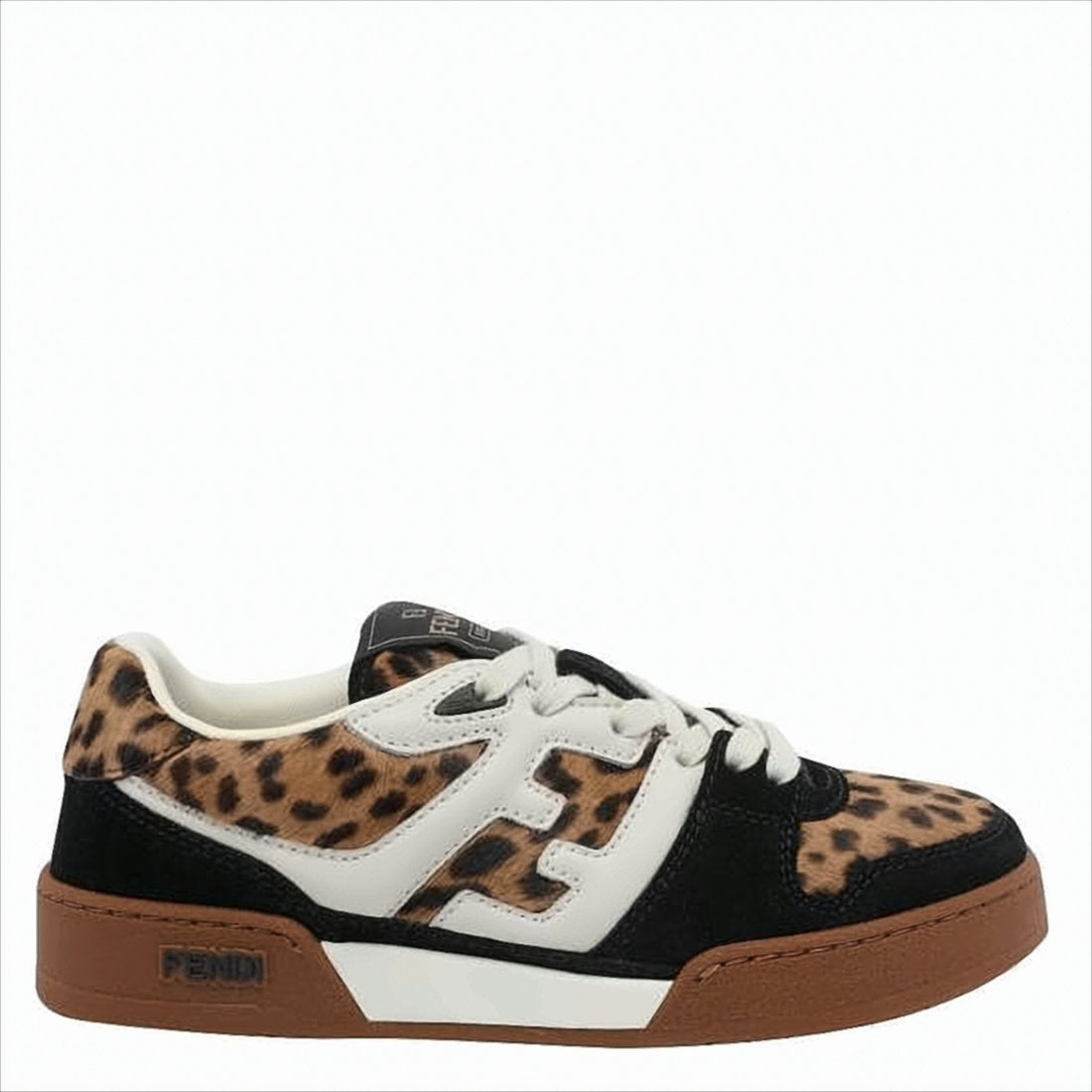 Low-Top Sneakers with Bold Leopard Print