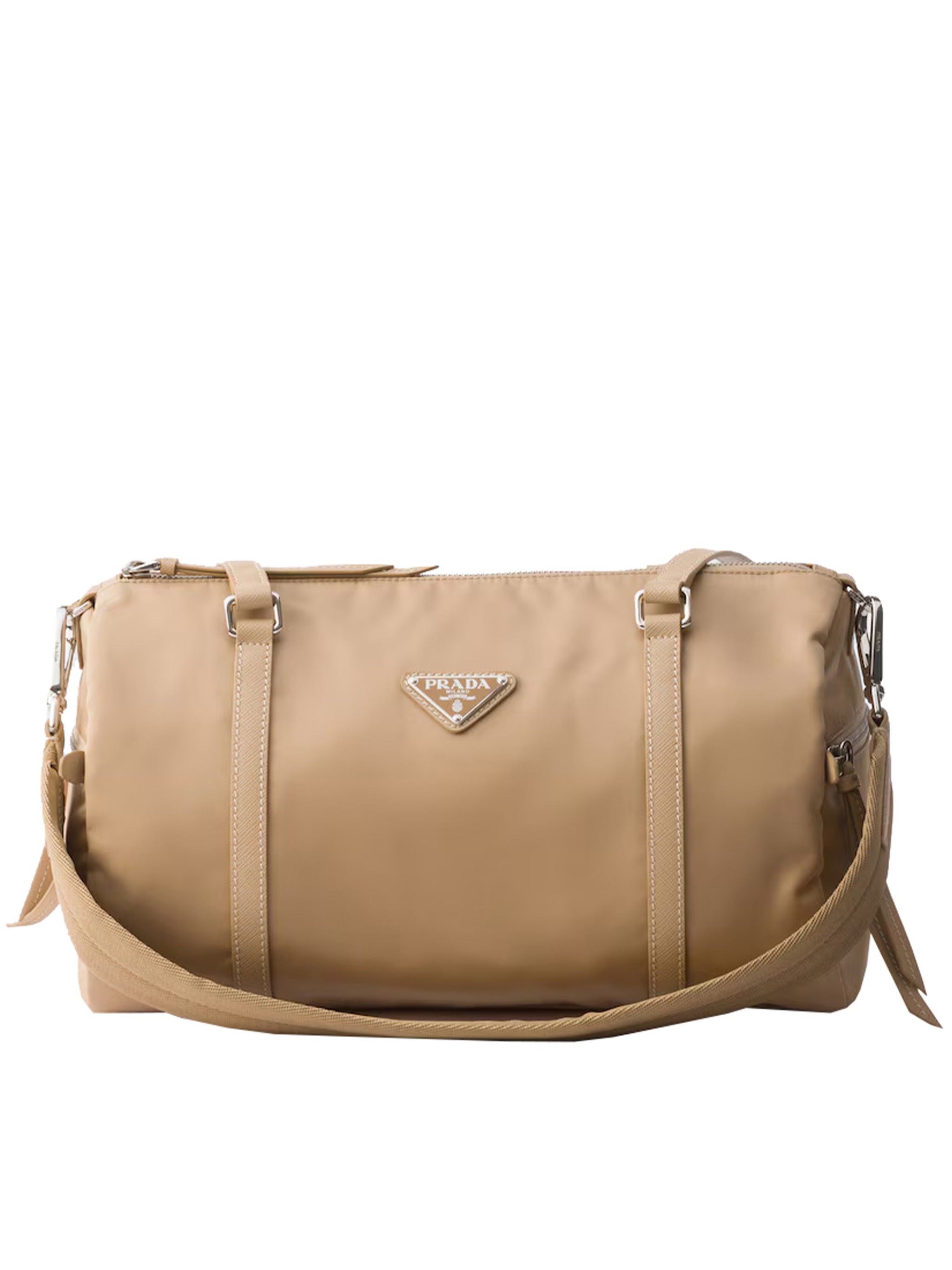 Neutral Bauletto Matte Finish Handbag
