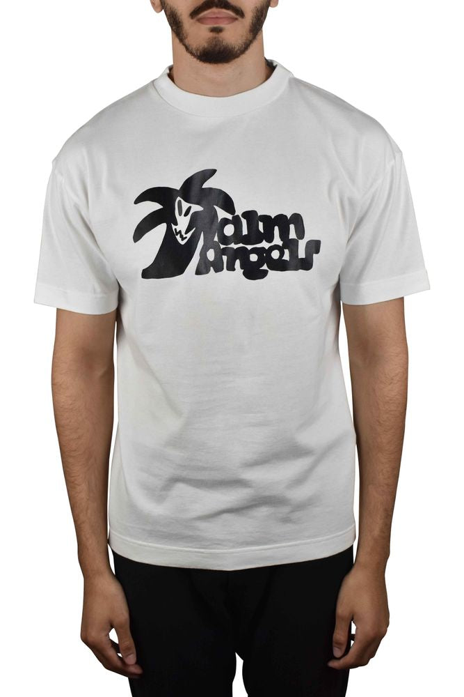 Palm Angels Logo Print Cotton T-Shirt