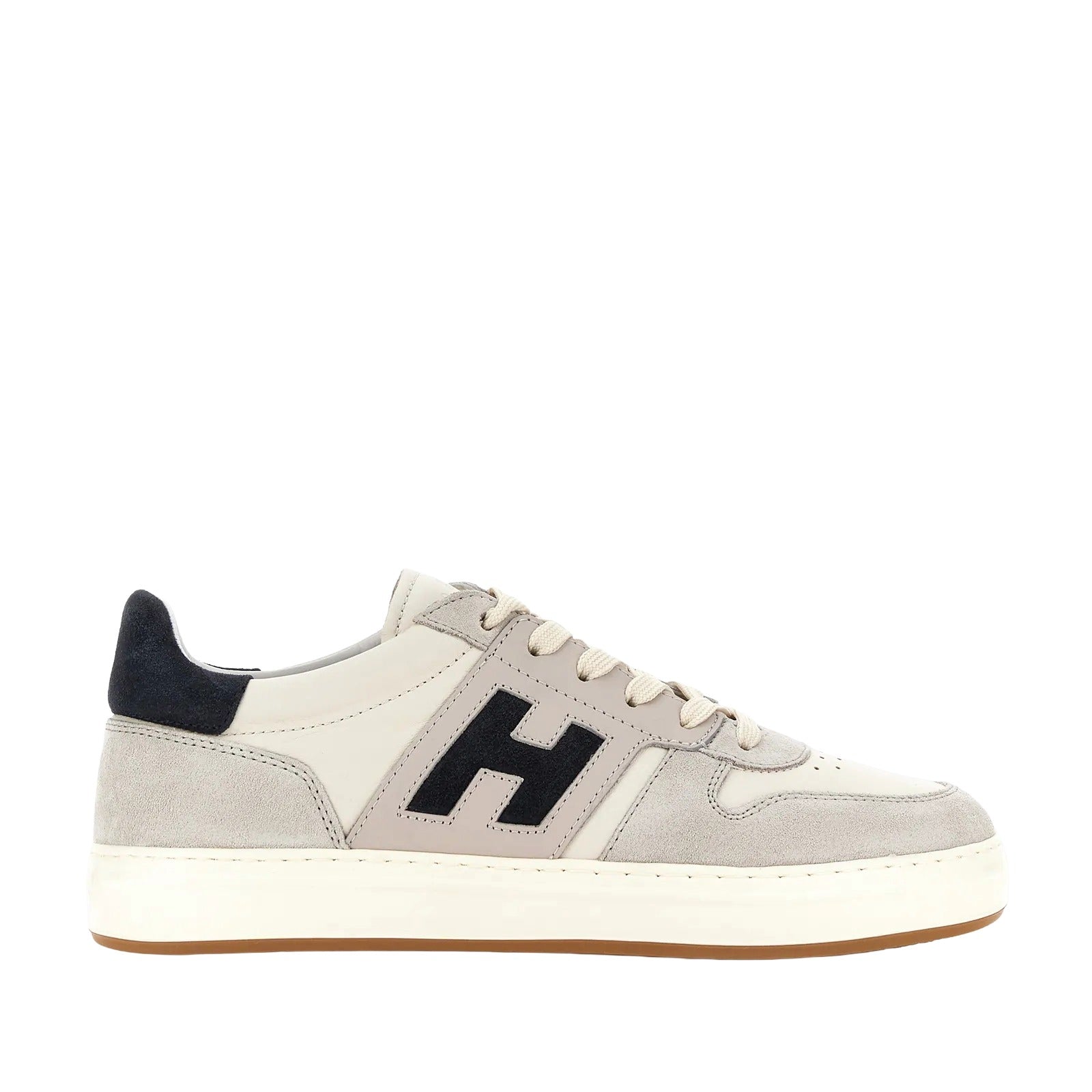 H668 Allacciato H Banda Sneakers in Beige Blue