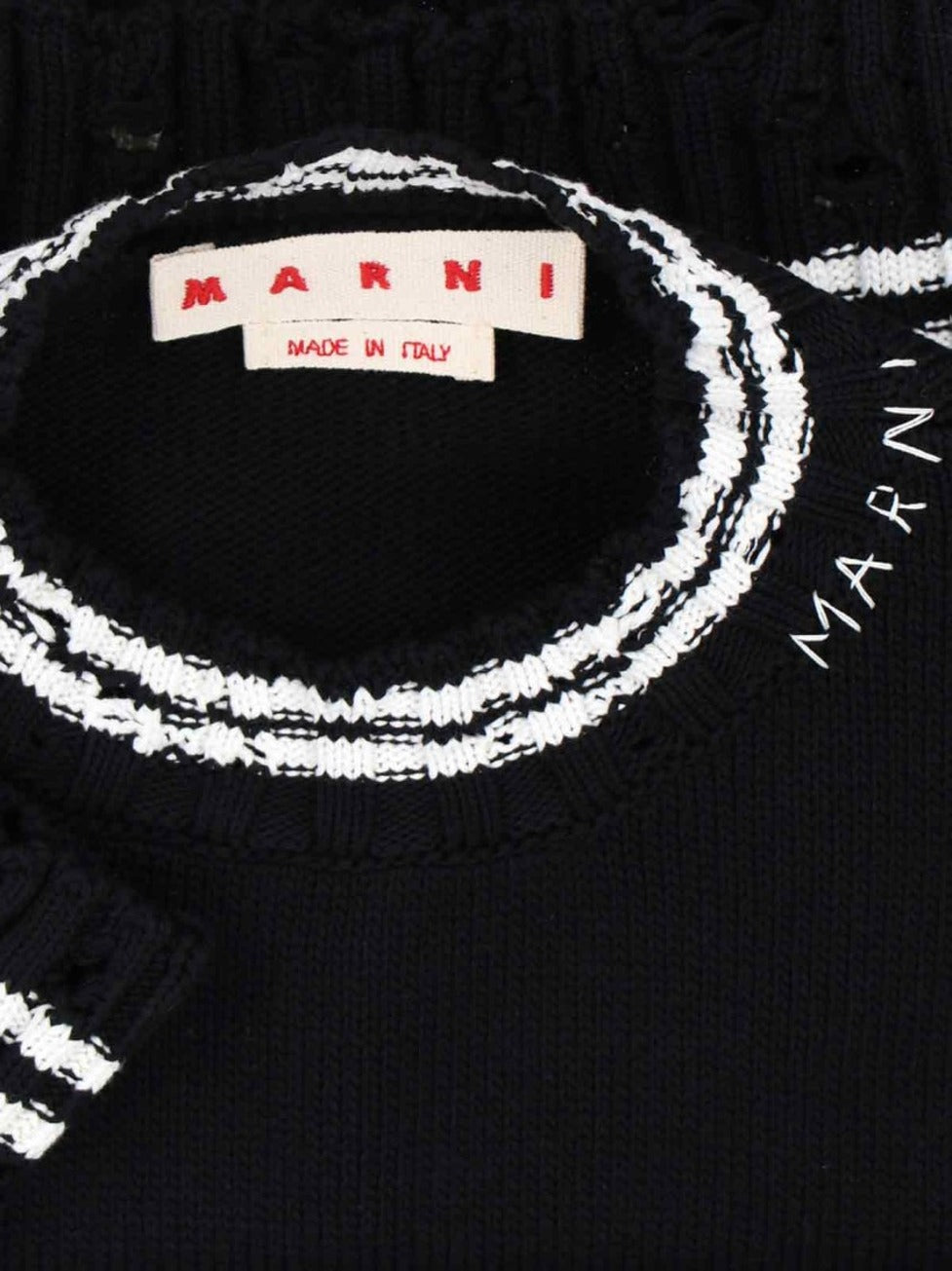 Crop Knit Top – Black