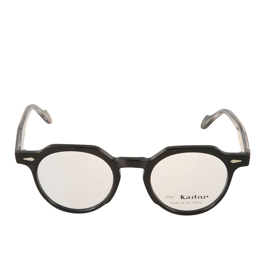 Amadeus Round Frame Eyeglasses with Angular Bridge