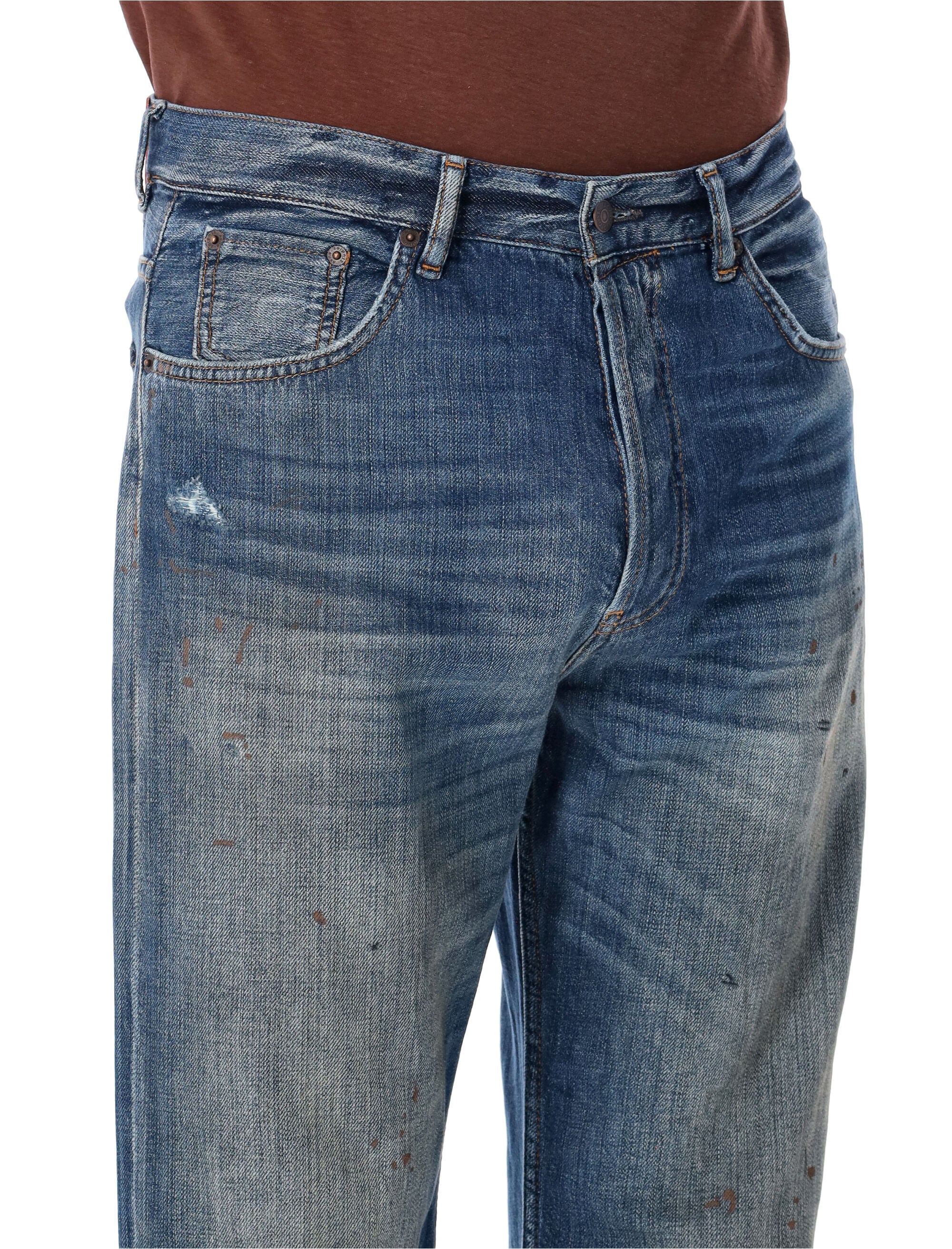 Blue Vintage-Inspired Denim Jeans