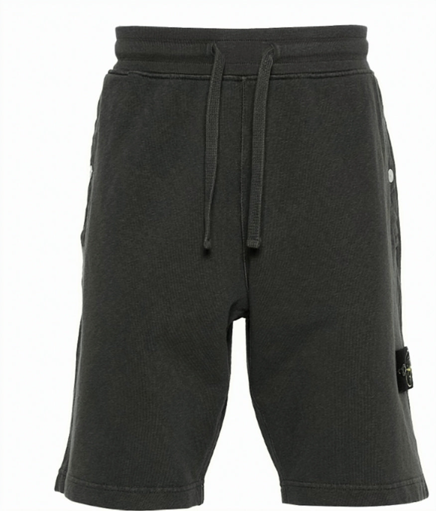 Relaxed Fit Grey Cotton Shorts
