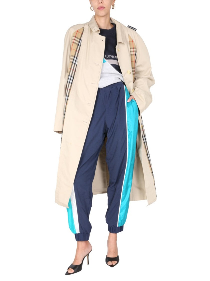 Color-Block Diagonal Design Crew Neck Sweatshirt