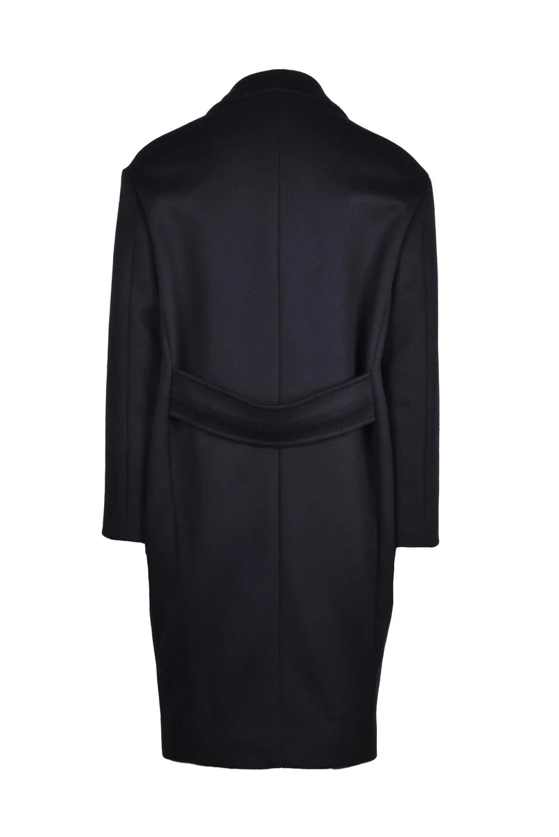 Long Double-Breasted Wool Coat