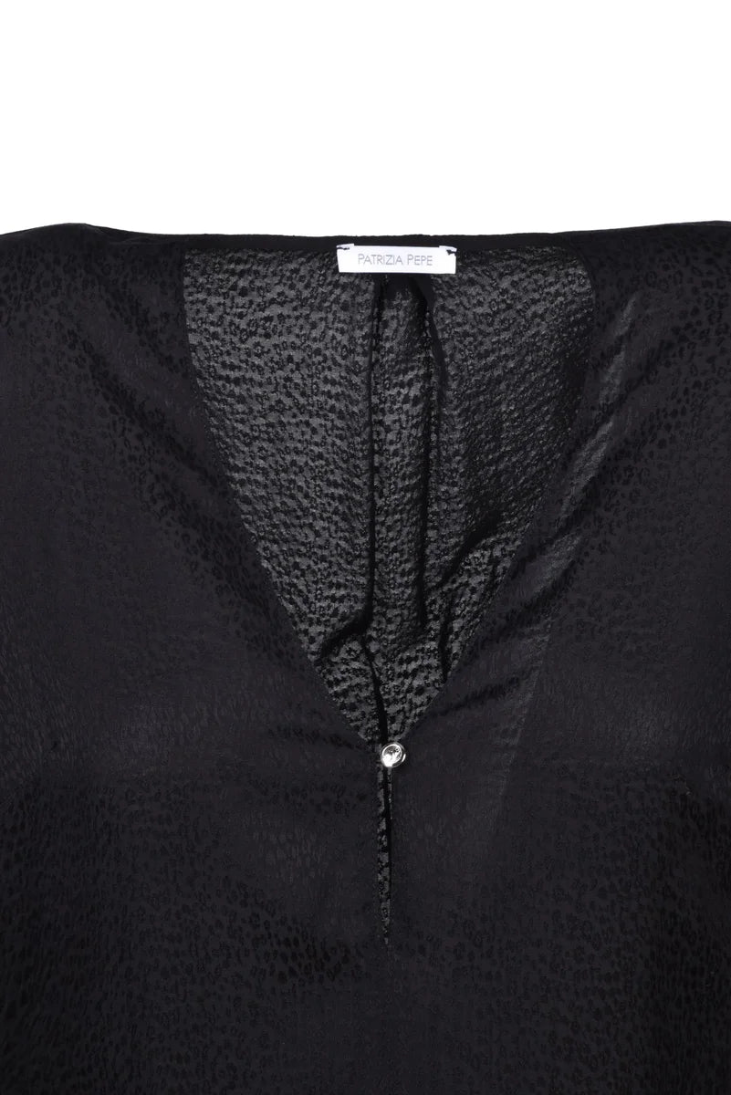 Flared Dress Viscose - Black