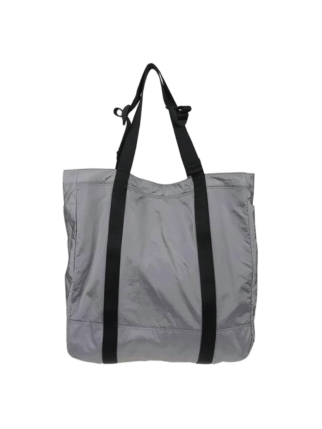 Minimalist Grey Tote Bag with Reflective Surface