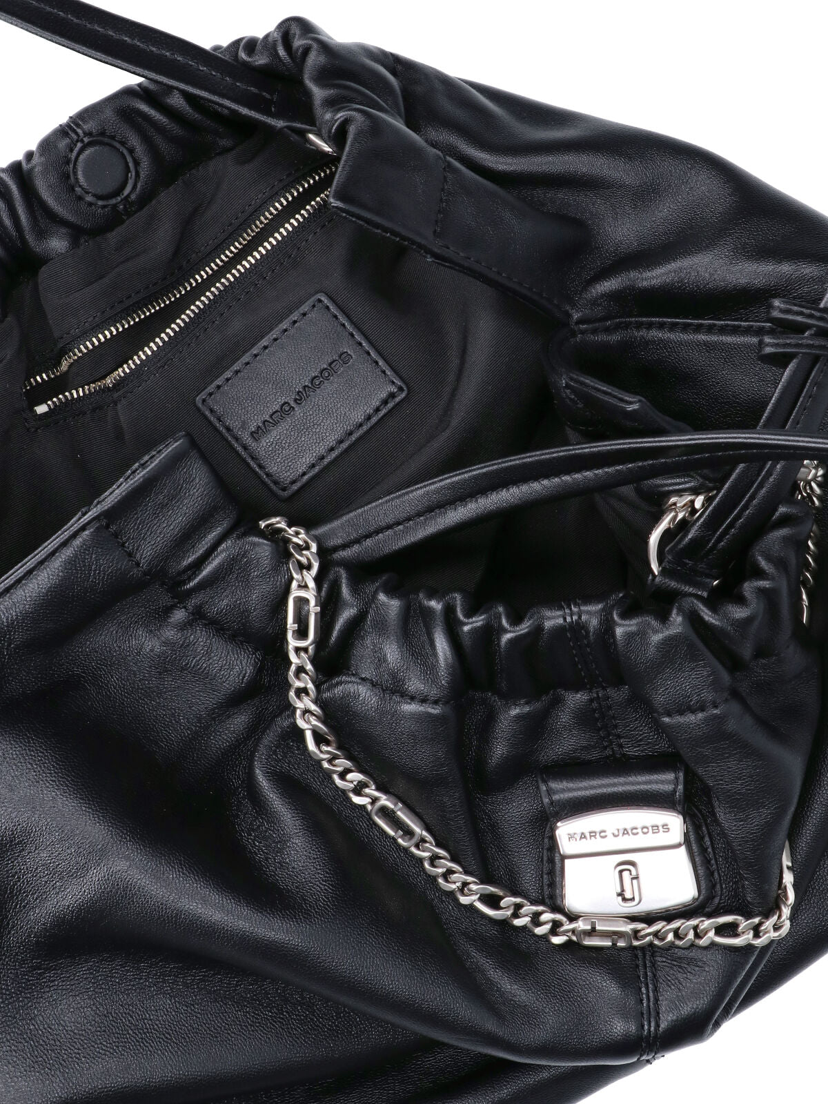 Black The Christina Gathered Lambskin Tote