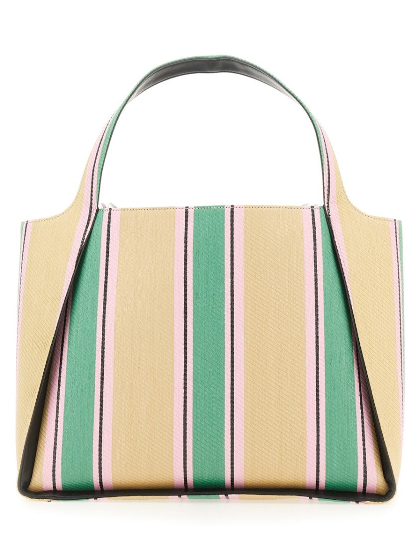 Tote Bag With Double Handles And Logo Detail