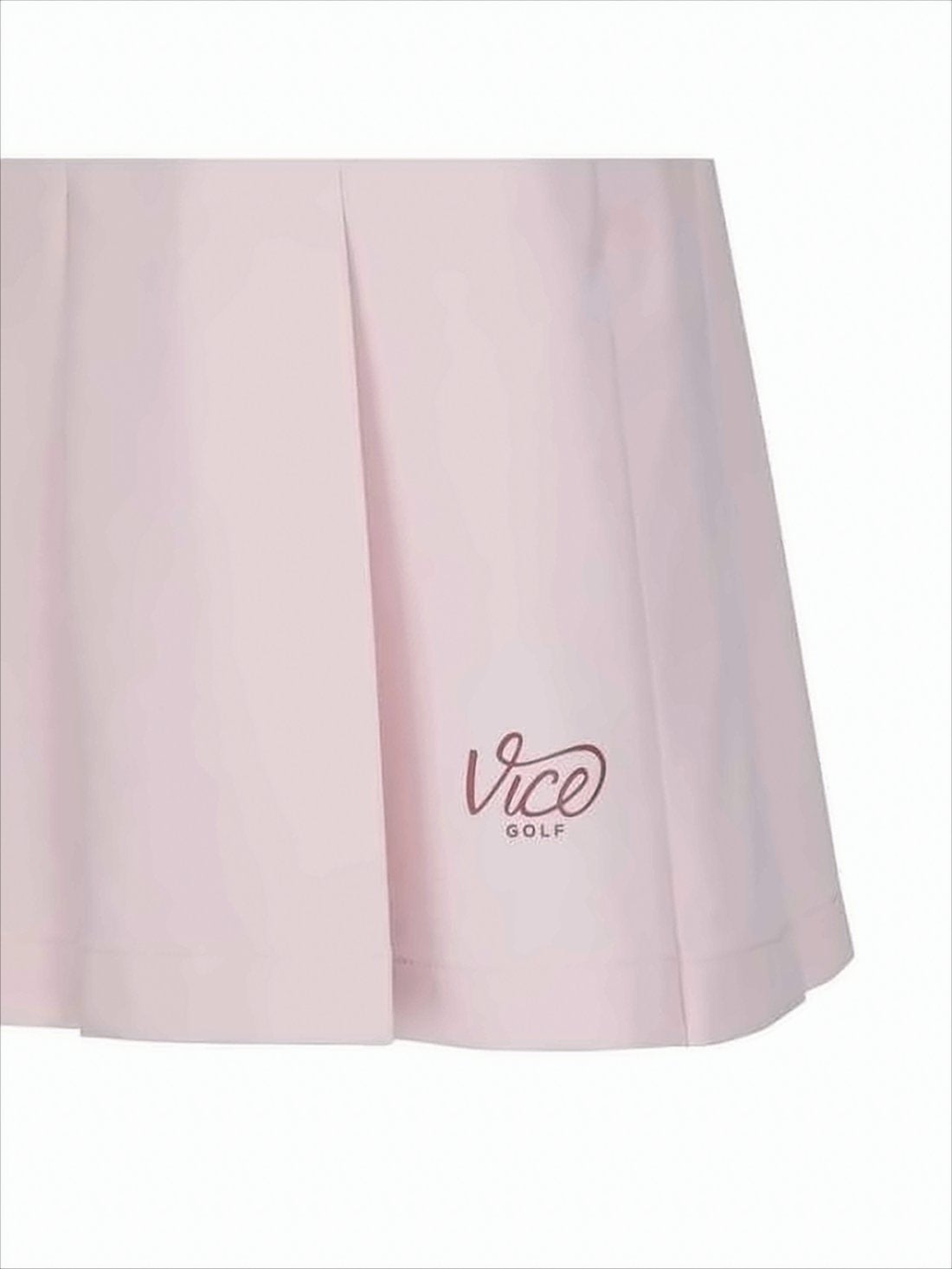 Pleated Mini Skirt with Integrated Shorts and Logo Detail