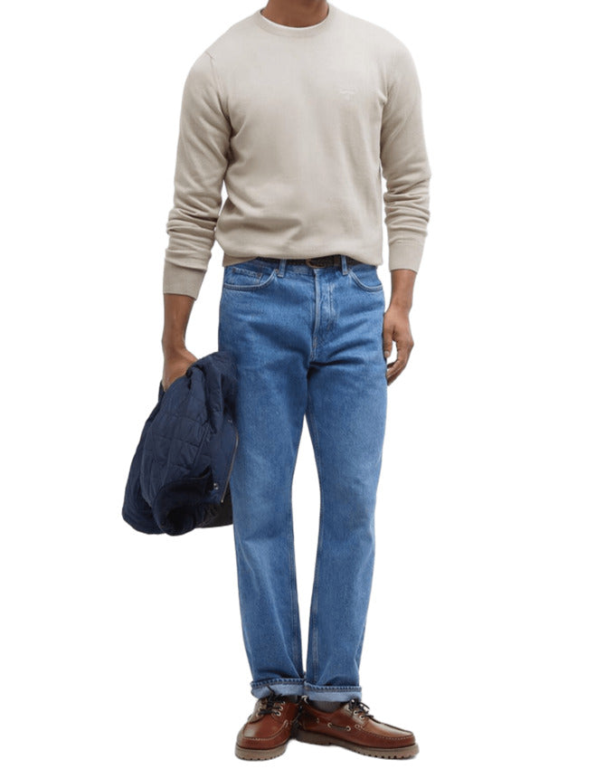 Tailored Pima Cotton Sweater With Brand Embroidery