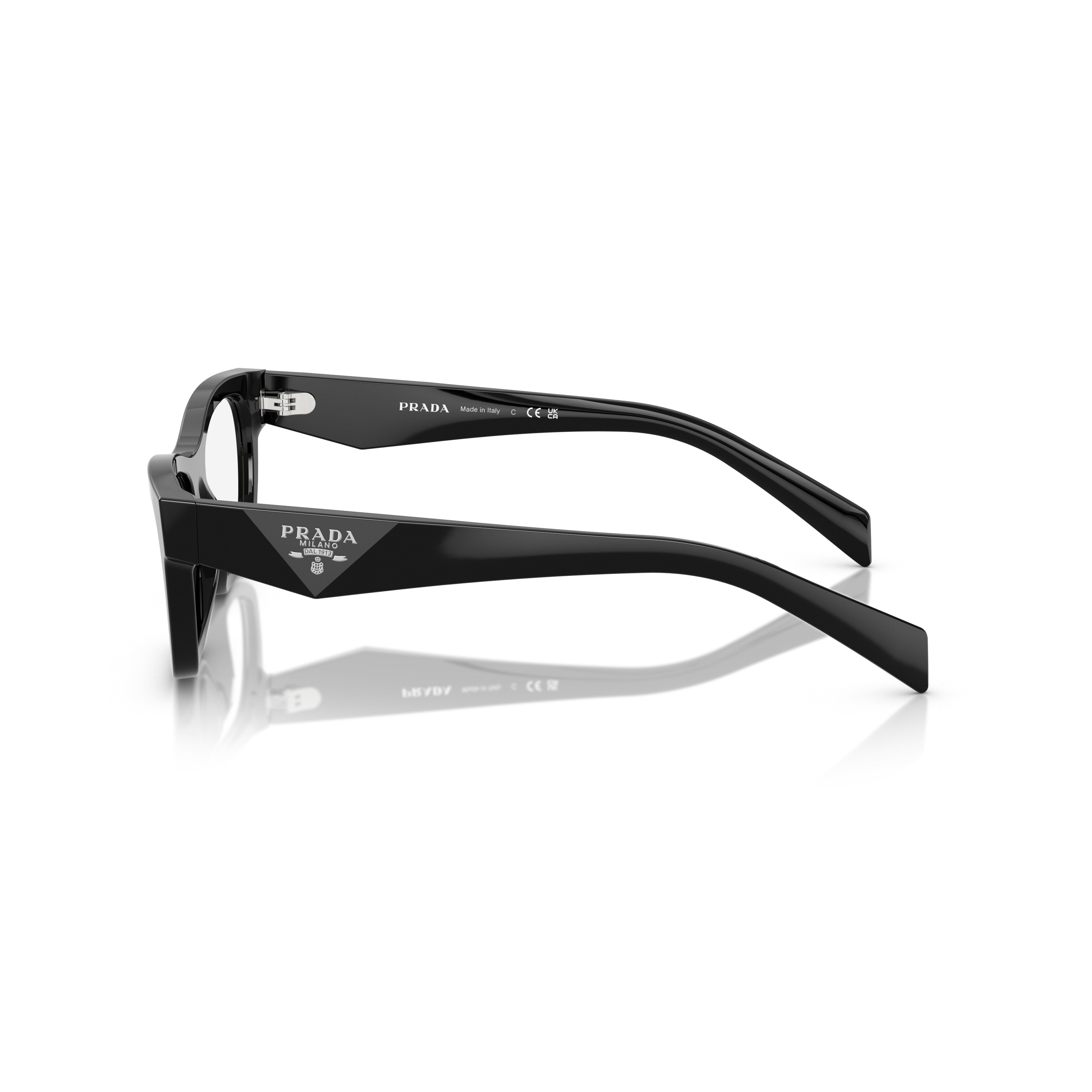 0pr B01v Rectangular Black Acetate Eyeglasses