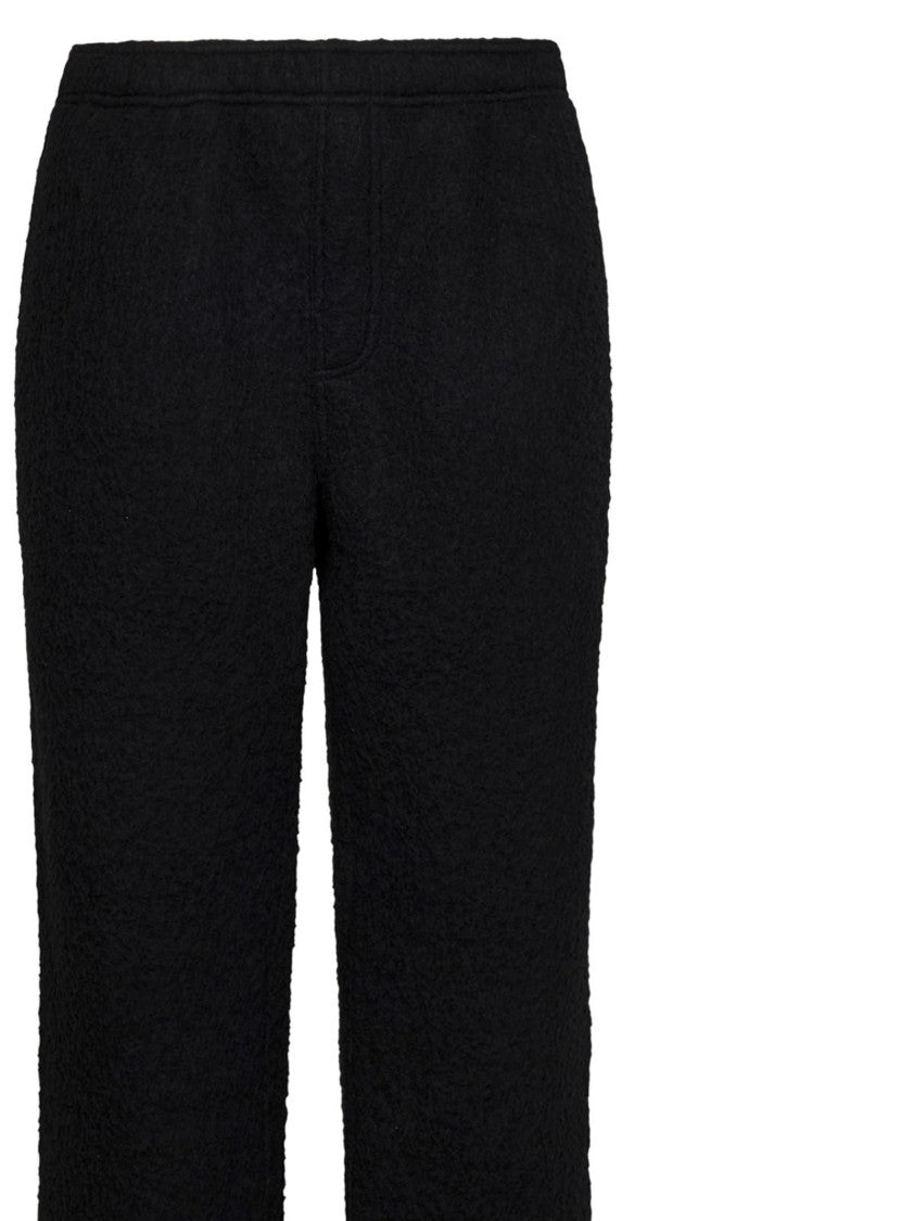 Black Wool Blend Trousers