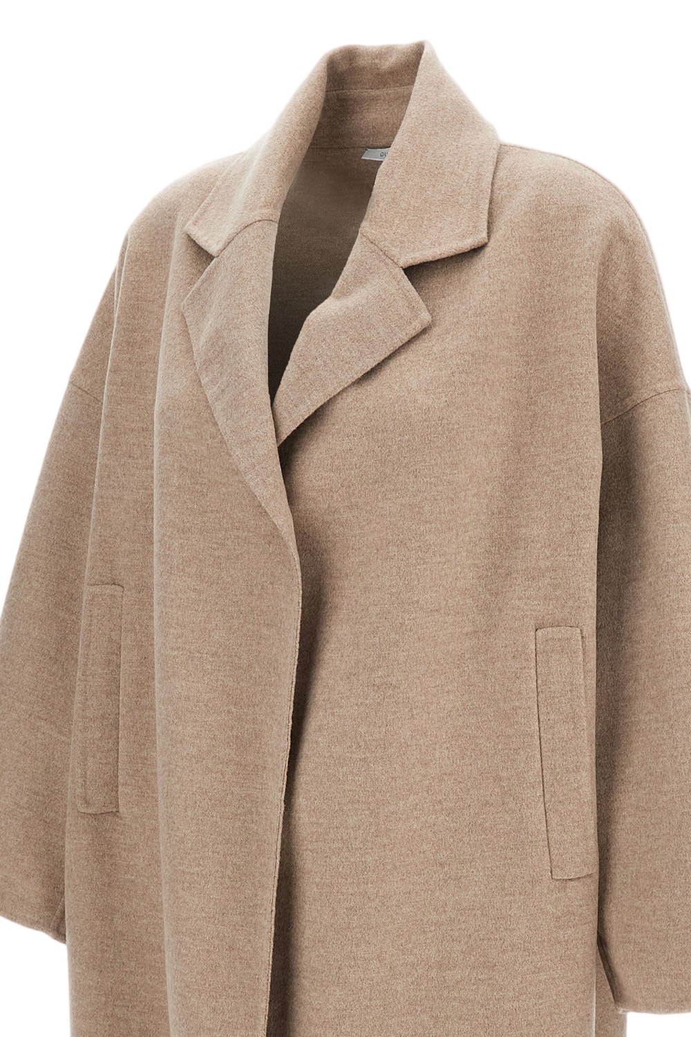 Single-Breasted Cashmere Coat With Open Front