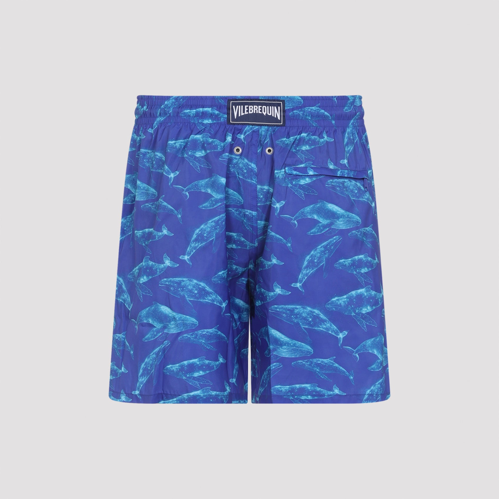 Whale-Pattern Swim Shorts in Recycled Polyamide