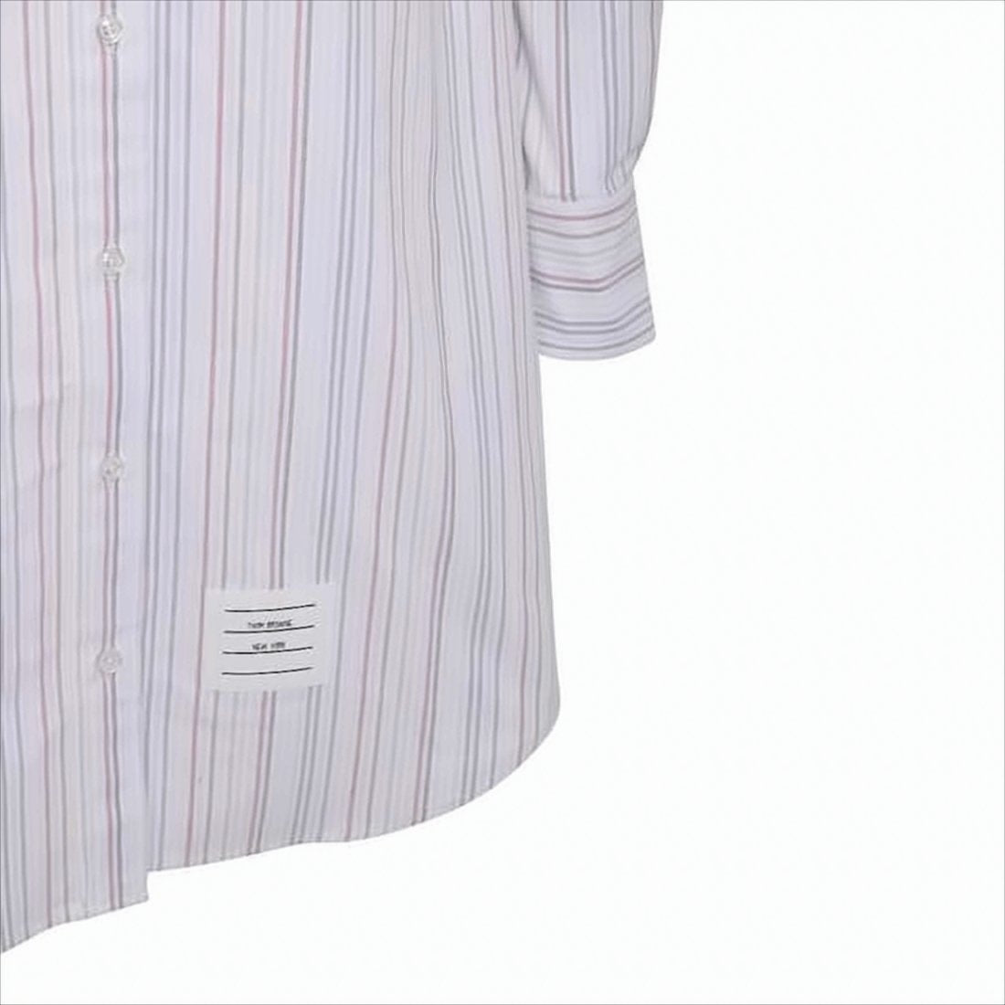 Classic Midi Dress with Striped Front and Solid Back