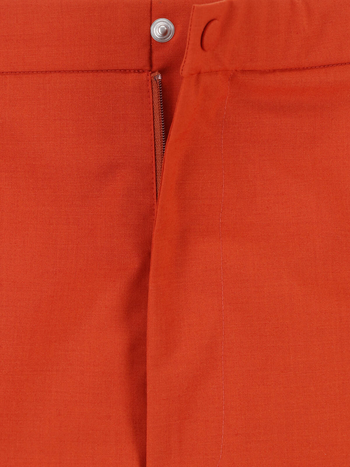 Orange Wide-Leg Taffeta Elastic Trousers