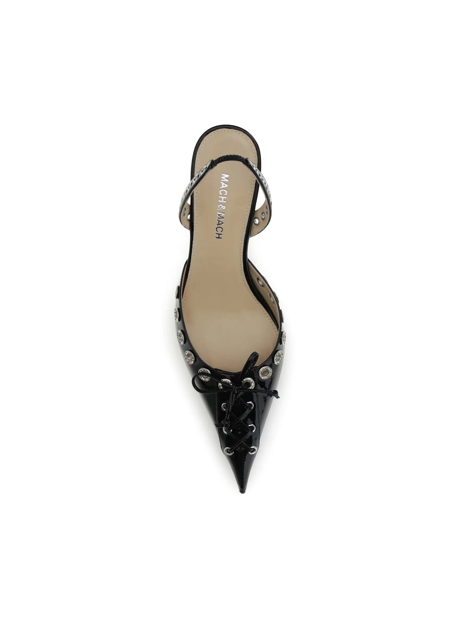 Crystalized Corset Pointed Toe Slingback (65Mm)