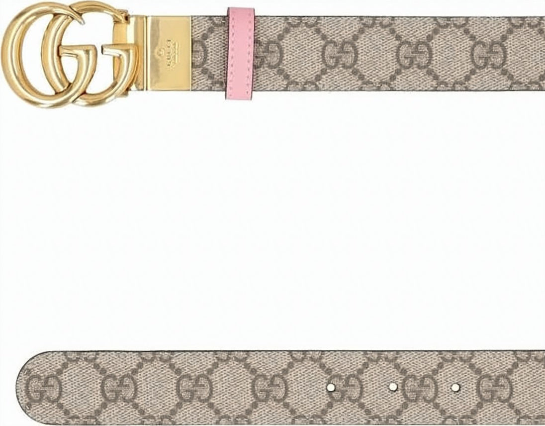 Reversible Fabric and Leather Belt