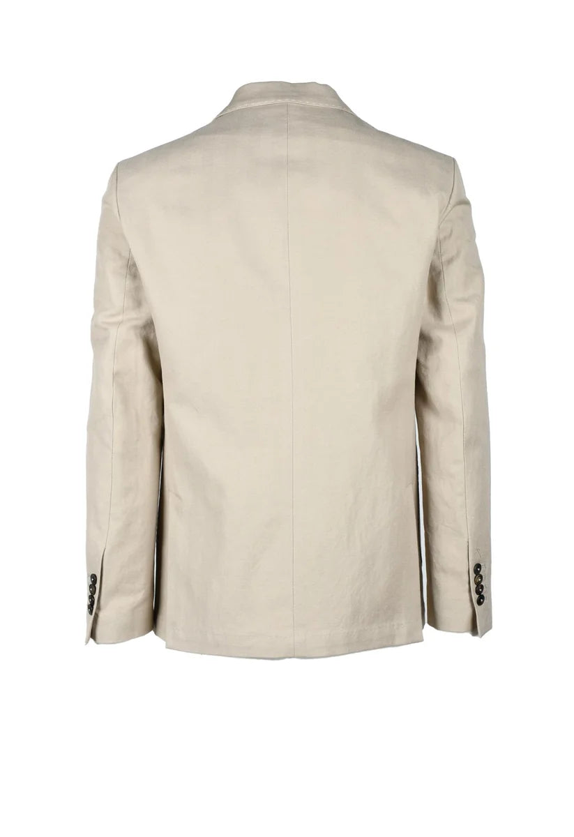 Cotton Tailored Jacket - Beige