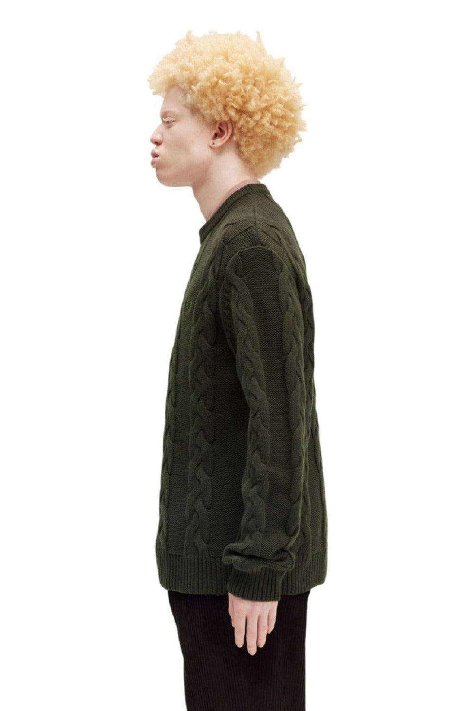 Green Cable Knit Sweater