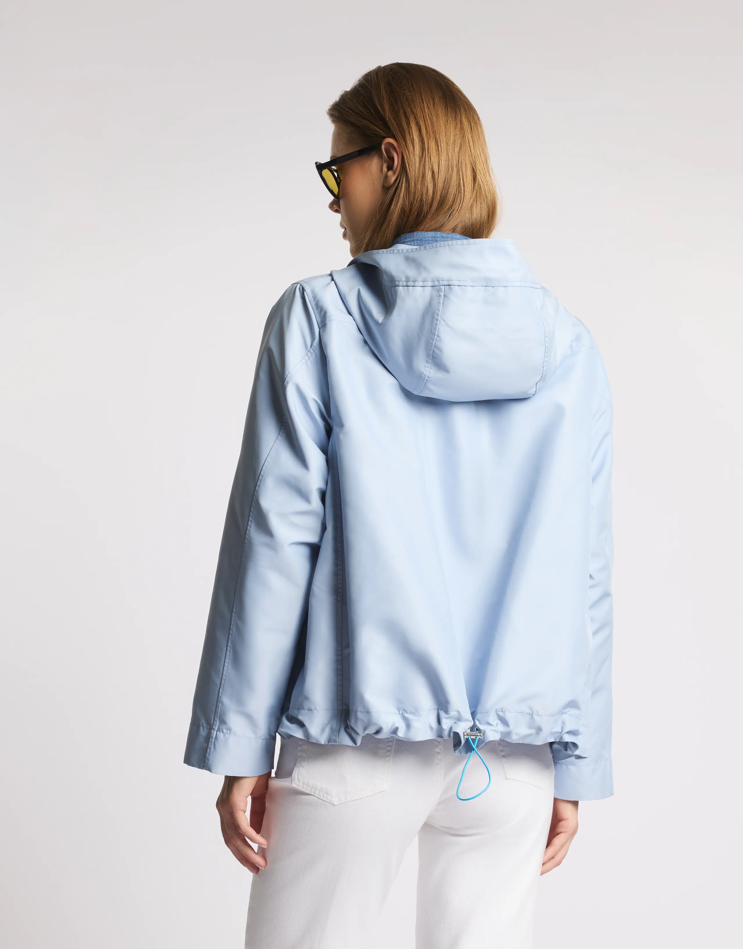 Hooded Short Parka with Concealed Closure