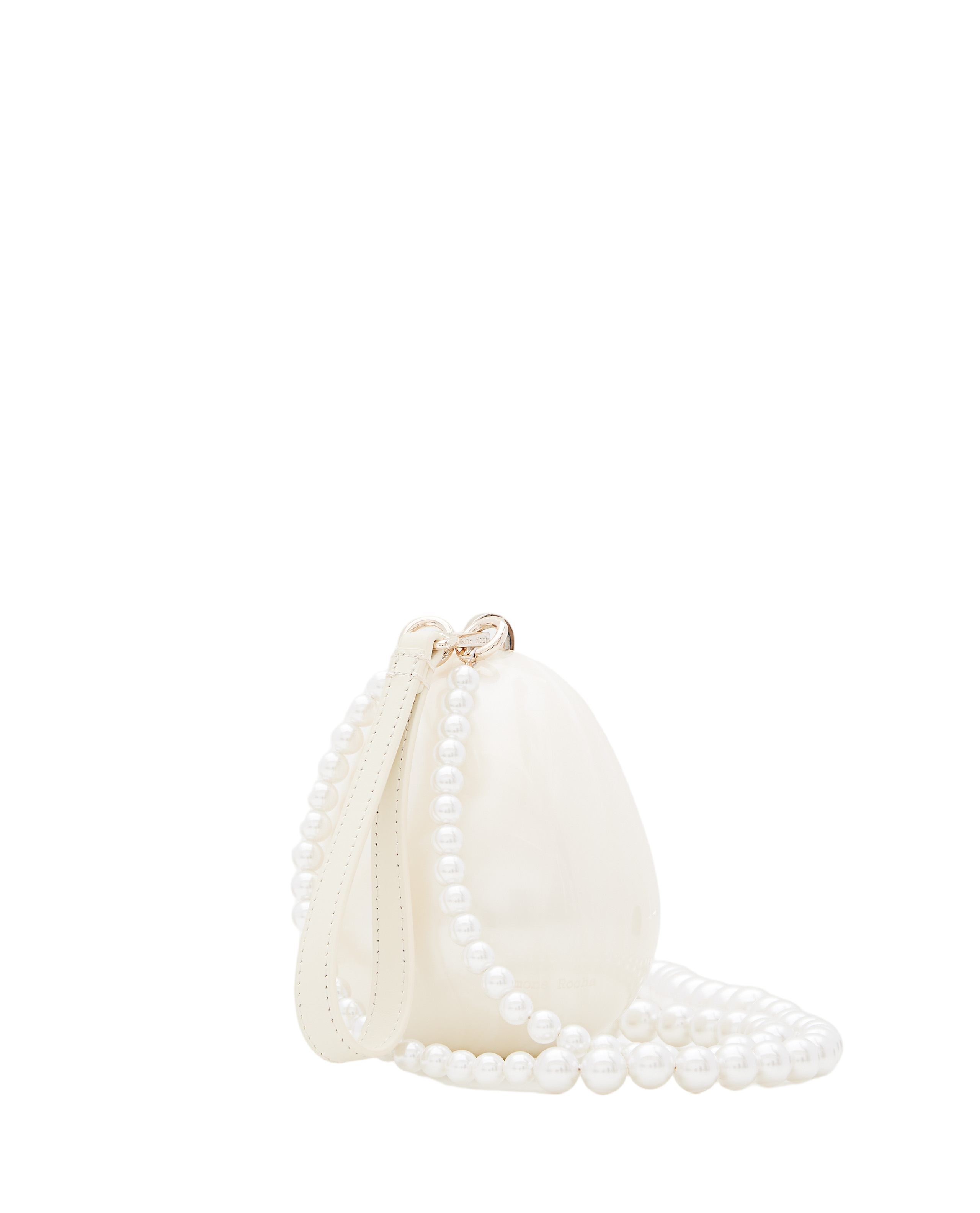 White Pearl Micro Egg Crossbody Bag