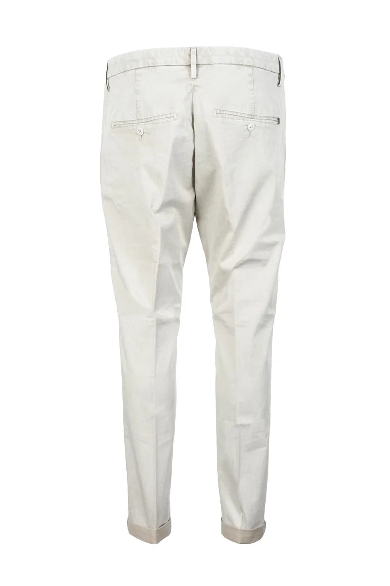 Slim-Fit Beige Trousers with Minimalist Design