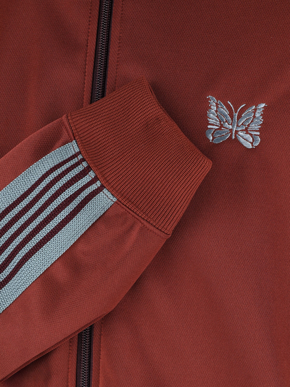 Bordeaux Poly Smooth Butterfly Zip Jacket