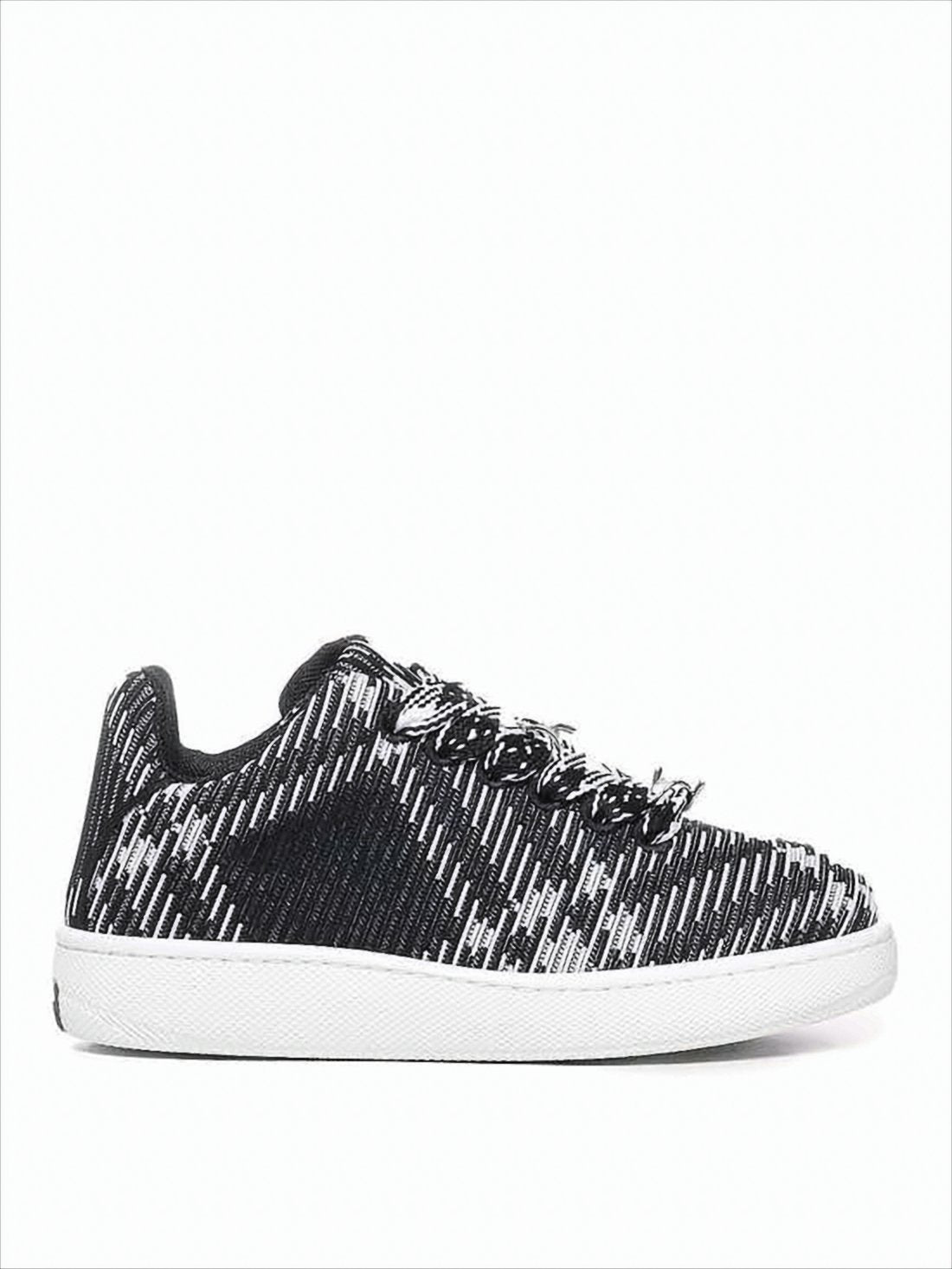 Low-Top Burberry Sneakers with Textured Upper