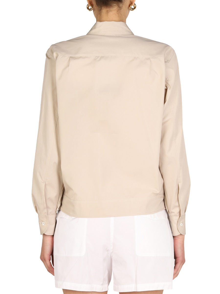 Pointed Collar Cotton Shirt