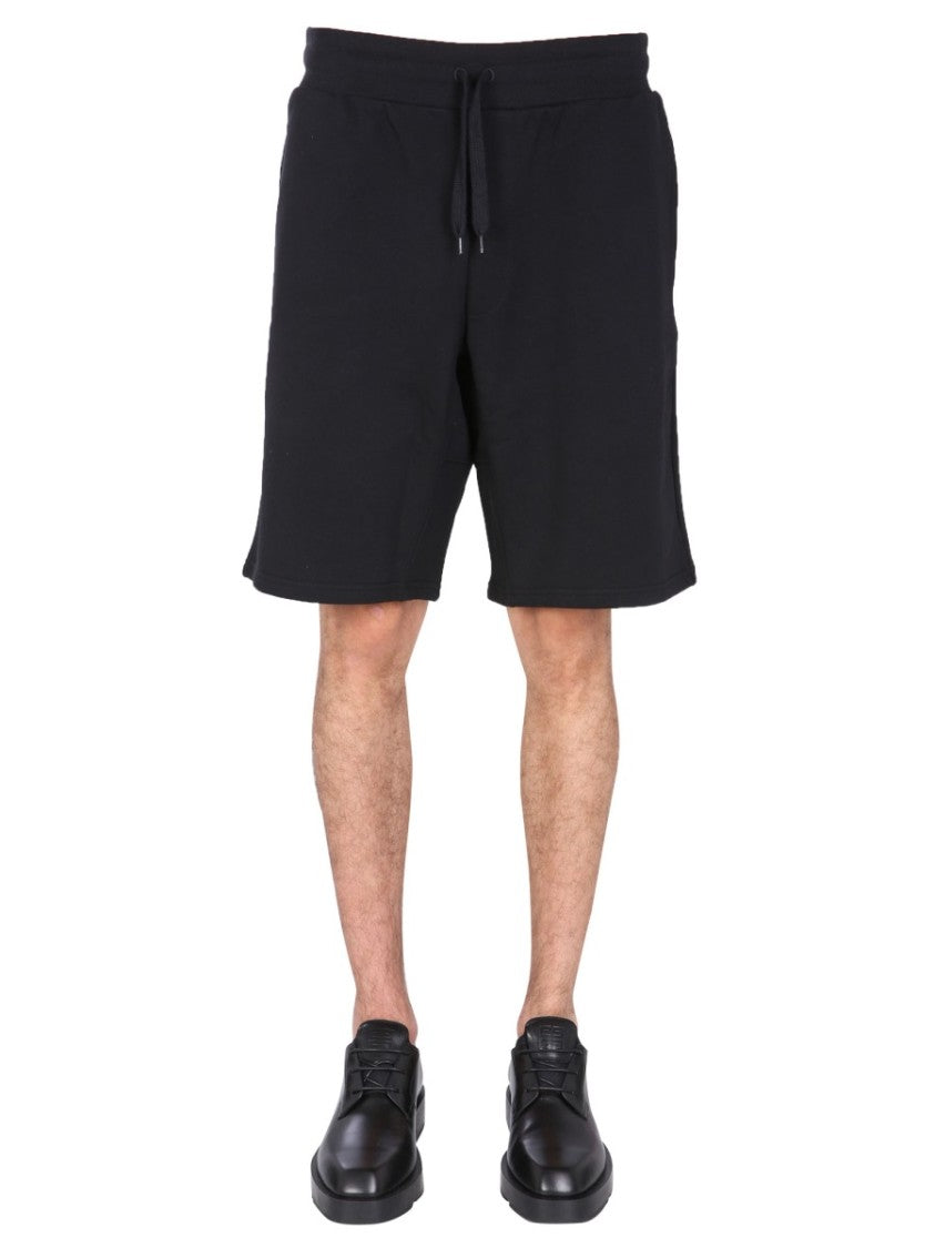 Relaxed Fit Black Bermuda Shorts