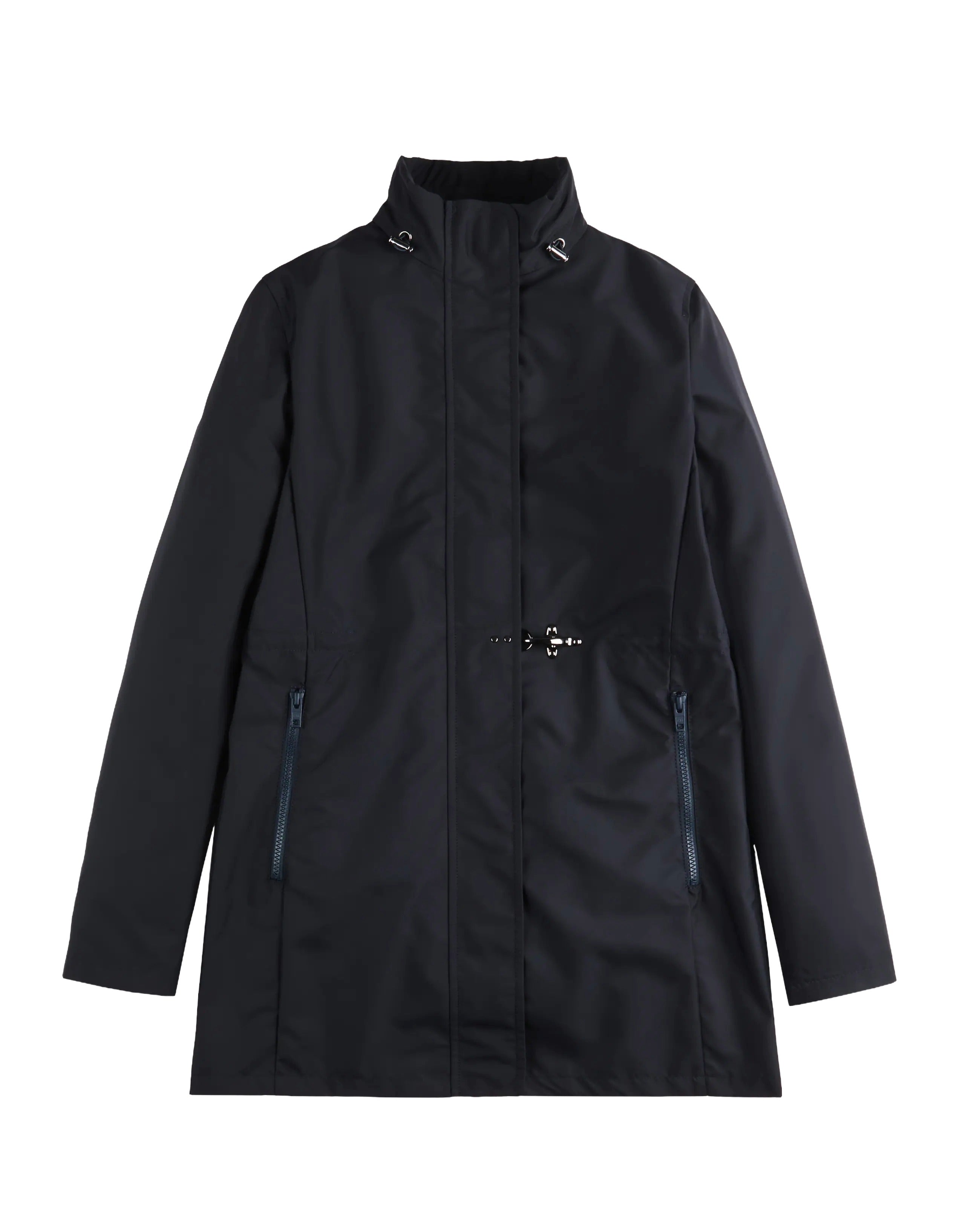 Versatile Baltic Blue Jacket with Adjustable Closure