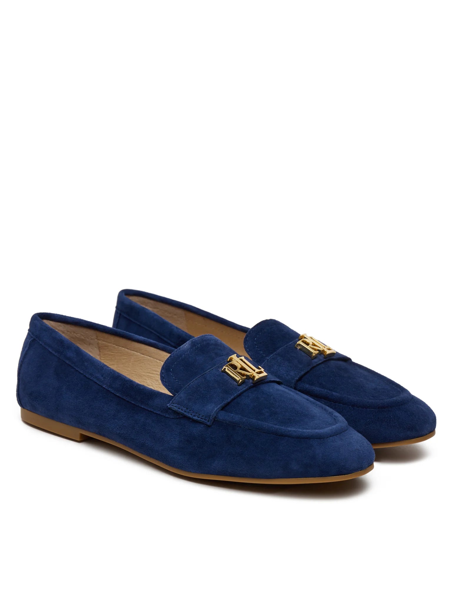 Navy Blue Kidsuede Moccasins
