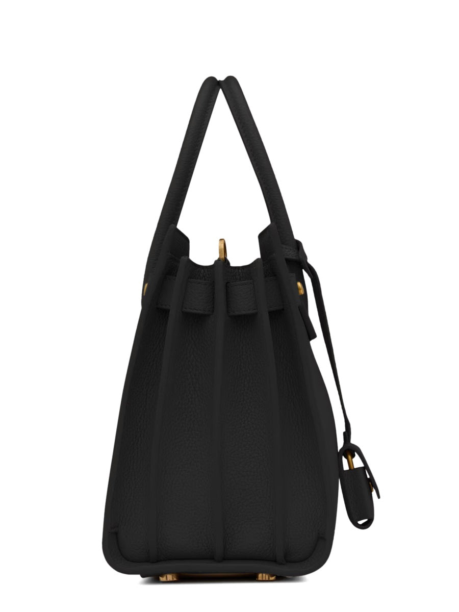Pebbled Leather Handbag With Dual Handles