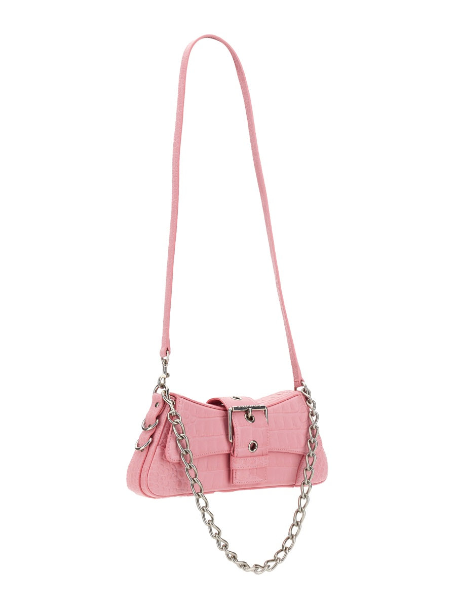 Sculptural Shoulder Bag in Soft Matte Calfskin Leather