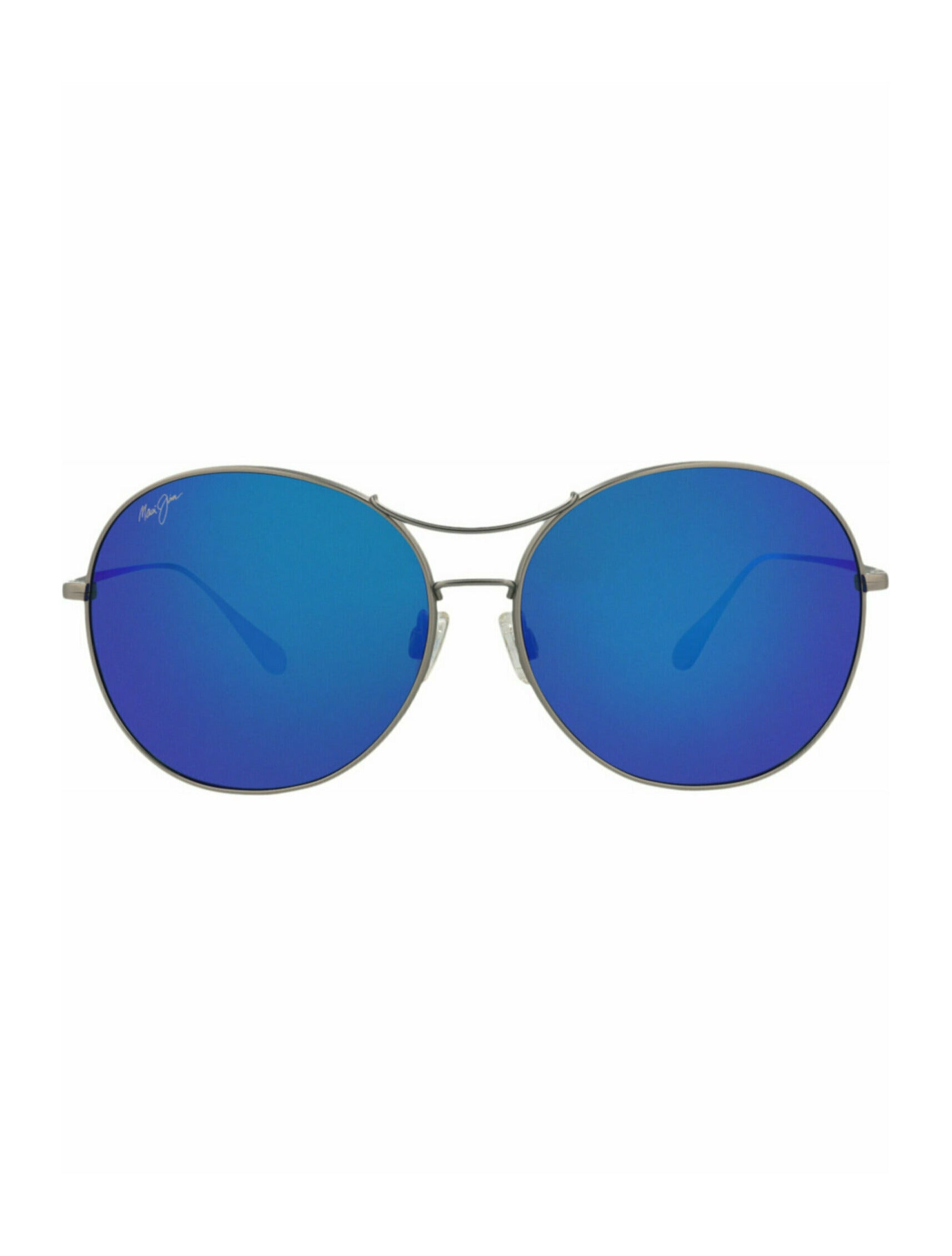 Round-Frame Titanium Sunglasses