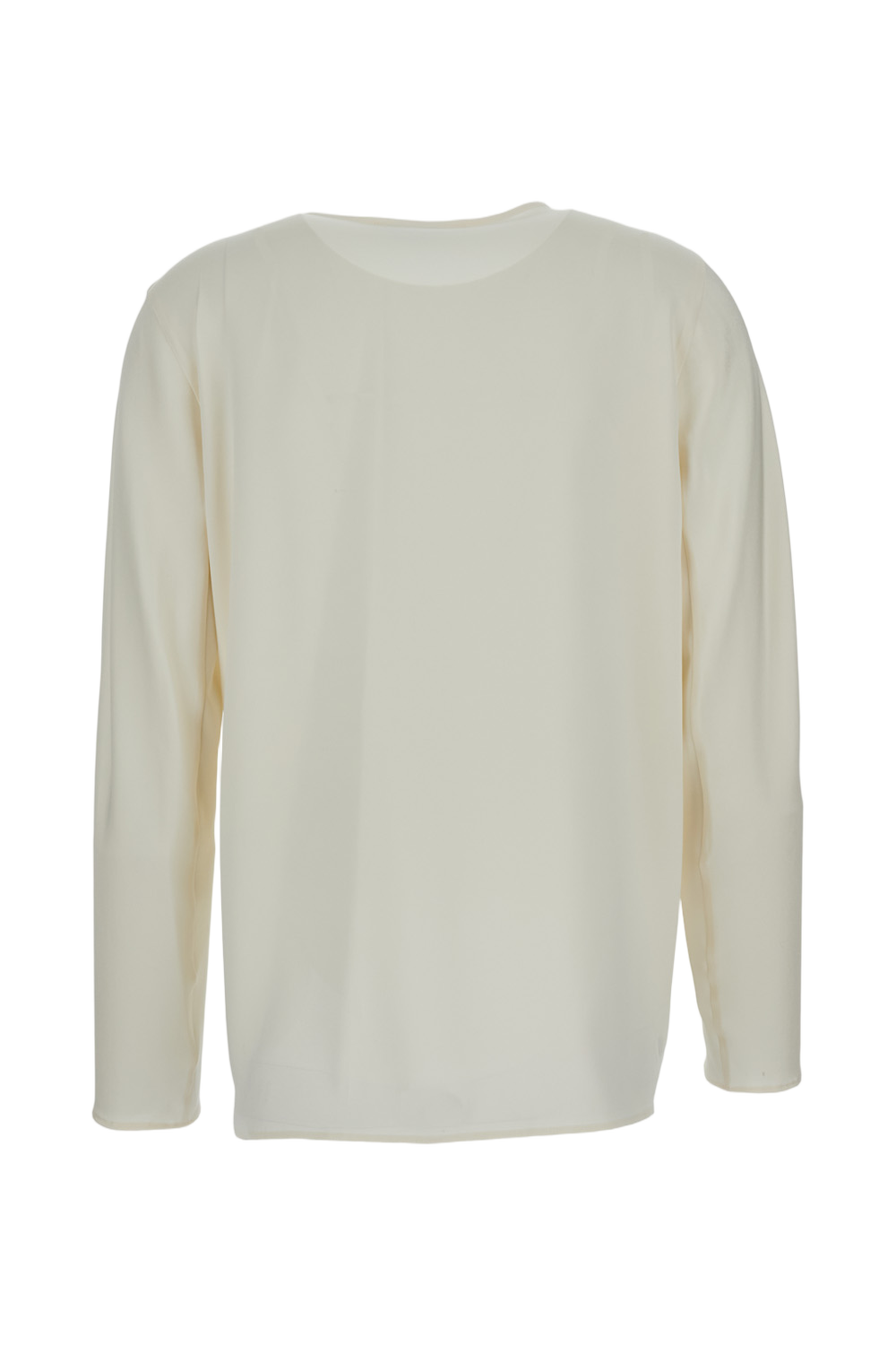 Soft Silk Shirt With Crew Neck