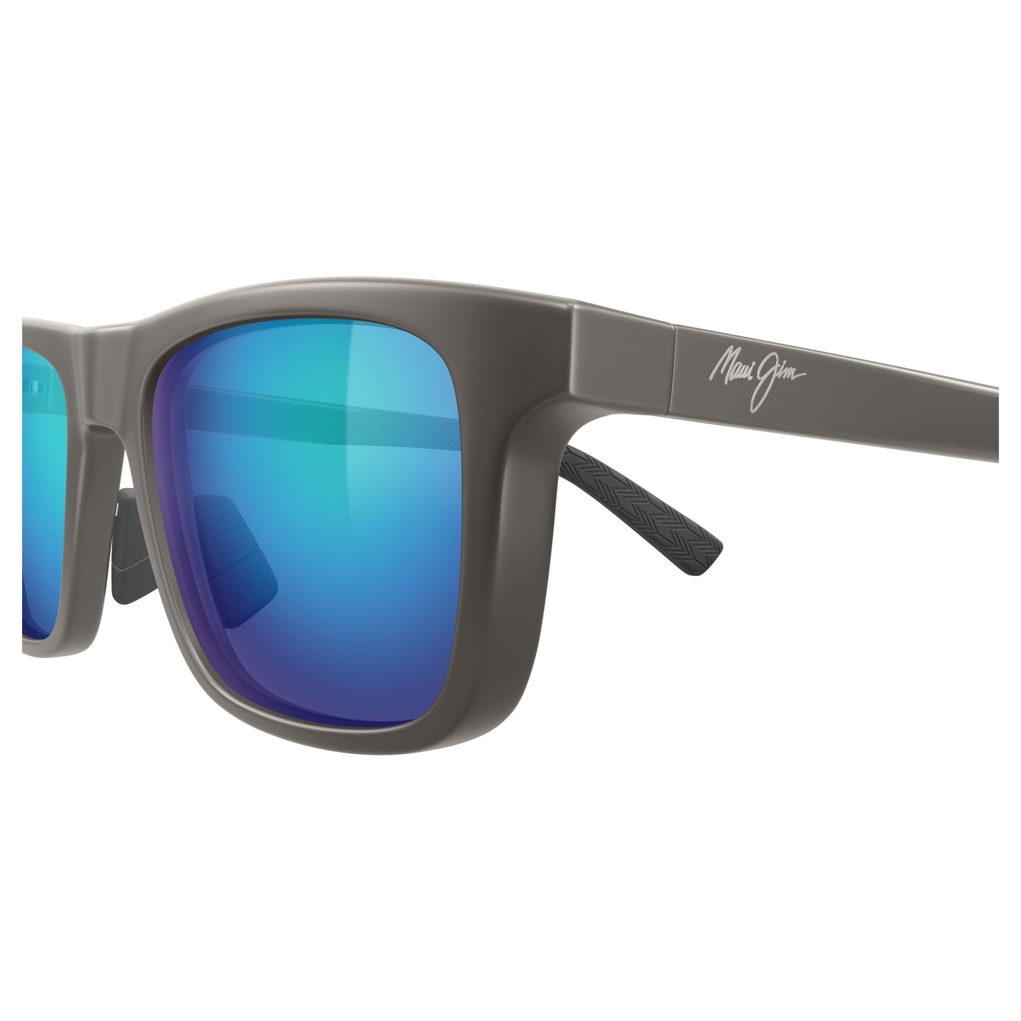 Moaka Rectangular Matte Black Sunglasses with Gradient Lenses
