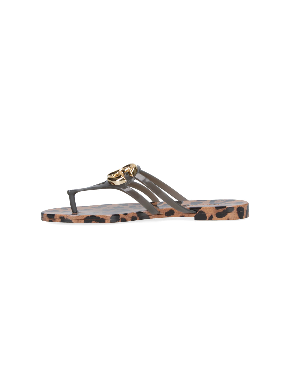 Multicolor Leopard Print Buckle Flat Sandals