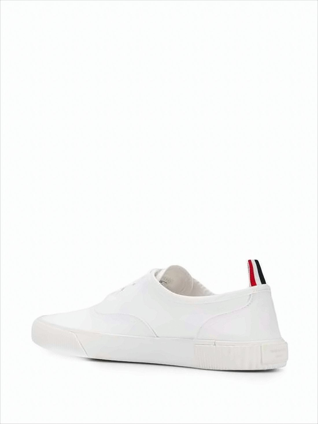 Canvas Low-Top Sneakers with Tricolor Accent